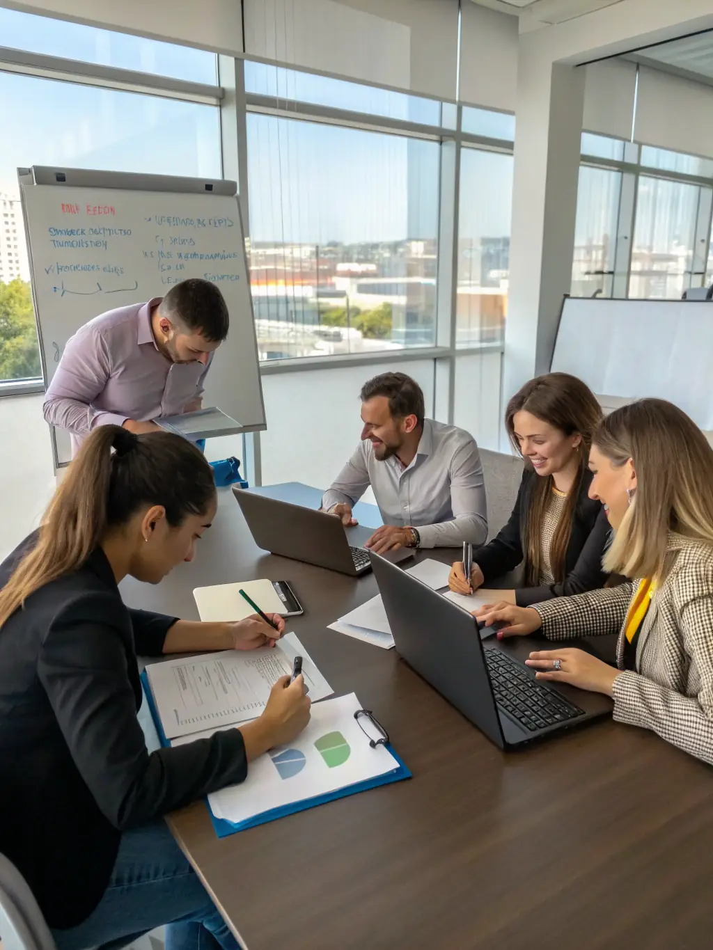 A diverse group of industry experts and APPSD representatives collaborating in a workshop to develop new safety protocols for extractive industries. The image should convey professionalism and innovation.